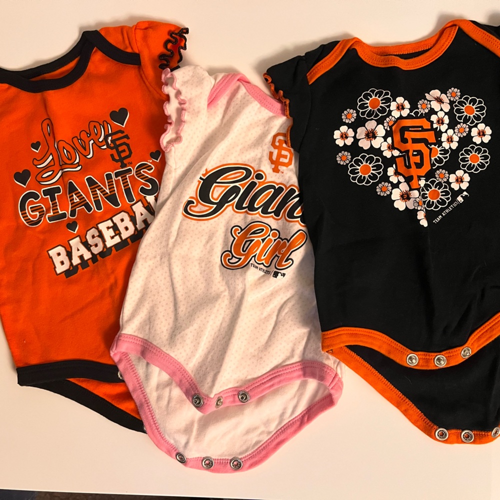 EUC 3 SF Giants onesies